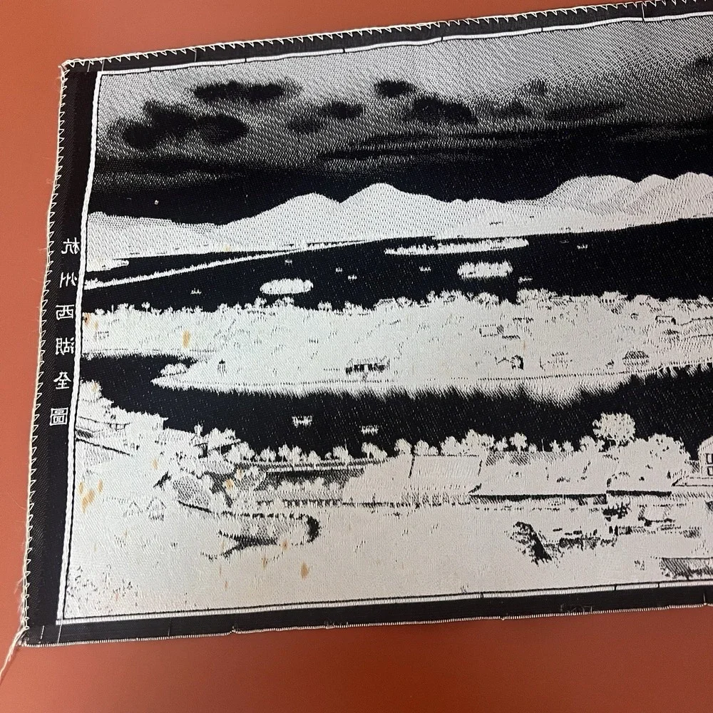 Vintage Chinese Silk Brocade Tapestry West Lake Hangzhou 30